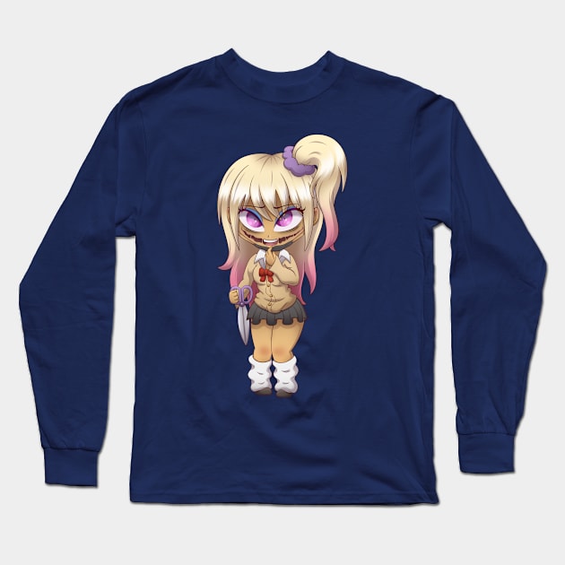 Chibi Yokai: Kuchisake-onna Long Sleeve T-Shirt by Shila